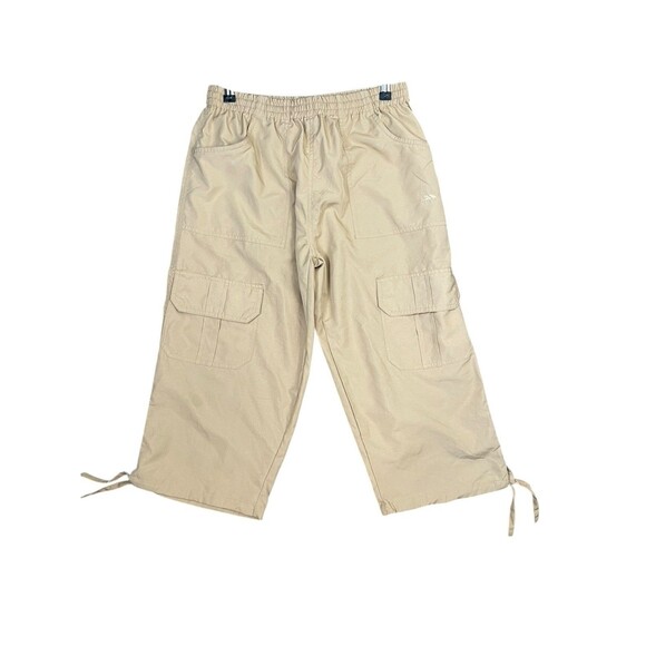 WOMENS S TRESPASS ADVENTURE TRAVEL CROPPED CAPRI CARGO PANTS TRAIL HIKING BROWN - Picture 8 of 15